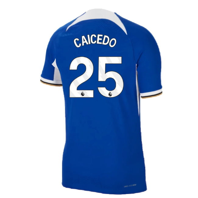 2023-2024 Chelsea Home Authentic Shirt (Caicedo 25)-SoccerKits Hub | Buy Soccer Jerseys Online